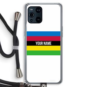 CaseCompany WK Wielrennen: Oppo Find X3 Transparant Hoesje met koord