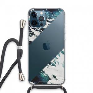 CaseCompany Golven: iPhone 13 Pro Max Transparant Hoesje met koord