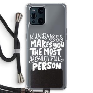 CaseCompany The prettiest: Oppo Find X3 Transparant Hoesje met koord