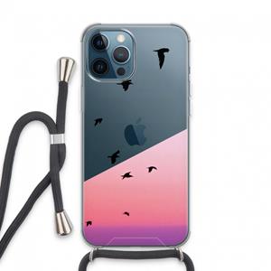 CaseCompany Fly away: iPhone 13 Pro Max Transparant Hoesje met koord