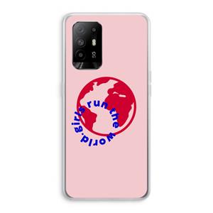 CaseCompany Run The World: Oppo A95 5G Transparant Hoesje