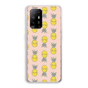 CaseCompany Ananas: Oppo A95 5G Transparant Hoesje