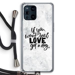 CaseCompany Partner in crime: Oppo Find X3 Transparant Hoesje met koord