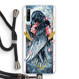 CaseCompany Golden Raven: Huawei P Smart Pro Transparant Hoesje met koord