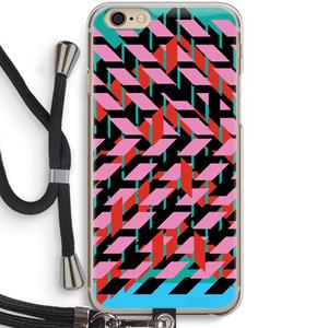 CaseCompany Skew Blush 2: iPhone 6 / 6S Transparant Hoesje met koord