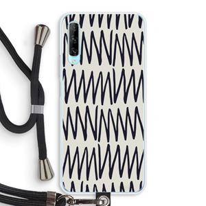 CaseCompany Marrakech Zigzag: Huawei P Smart Pro Transparant Hoesje met koord