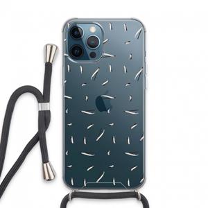 CaseCompany Hipster stripes: iPhone 13 Pro Max Transparant Hoesje met koord