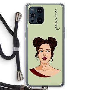 CaseCompany Pop-Art Creator: Oppo Find X3 Transparant Hoesje met koord