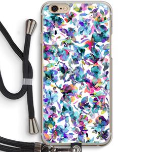 CaseCompany Hibiscus Flowers: iPhone 6 / 6S Transparant Hoesje met koord