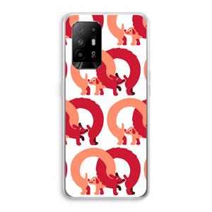 CaseCompany Dogs: Oppo A95 5G Transparant Hoesje