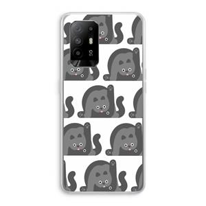 CaseCompany Cats: Oppo A95 5G Transparant Hoesje