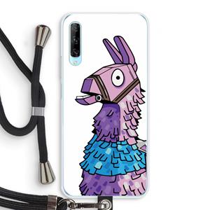 CaseCompany Lama: Huawei P Smart Pro Transparant Hoesje met koord