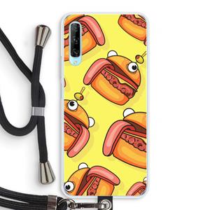 CaseCompany Hamburger: Huawei P Smart Pro Transparant Hoesje met koord