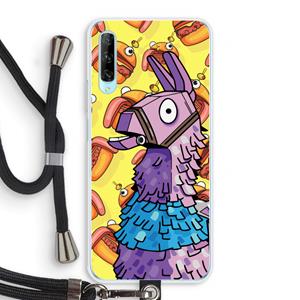 CaseCompany Loot Burger: Huawei P Smart Pro Transparant Hoesje met koord