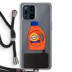 CaseCompany Ultra Sensitive: Oppo Find X3 Transparant Hoesje met koord