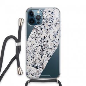 CaseCompany Gespikkelde marmer: iPhone 13 Pro Max Transparant Hoesje met koord