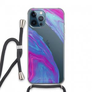 CaseCompany Zweverige regenboog: iPhone 13 Pro Max Transparant Hoesje met koord