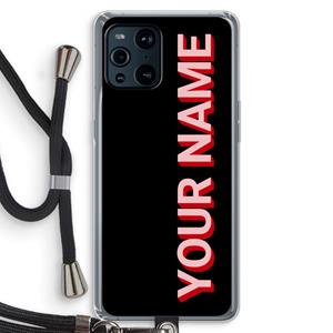 CaseCompany Namecase: Oppo Find X3 Transparant Hoesje met koord