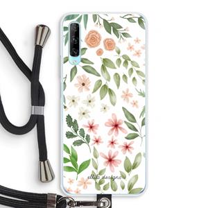 CaseCompany Botanical sweet flower heaven: Huawei P Smart Pro Transparant Hoesje met koord