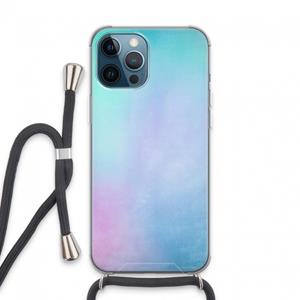 CaseCompany mist pastel: iPhone 13 Pro Max Transparant Hoesje met koord