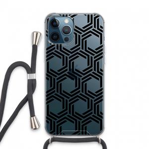 CaseCompany Geometrisch patroon: iPhone 13 Pro Max Transparant Hoesje met koord