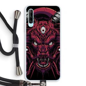 CaseCompany Hell Hound and Serpents: Huawei P Smart Pro Transparant Hoesje met koord