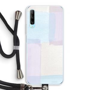 CaseCompany Square pastel: Huawei P Smart Pro Transparant Hoesje met koord