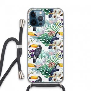 CaseCompany Tukans: iPhone 13 Pro Max Transparant Hoesje met koord