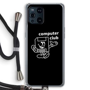 CaseCompany Floppyhead: Oppo Find X3 Transparant Hoesje met koord