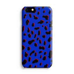 CaseCompany Blue Leopard: Volledig Geprint iPhone 7 Hoesje