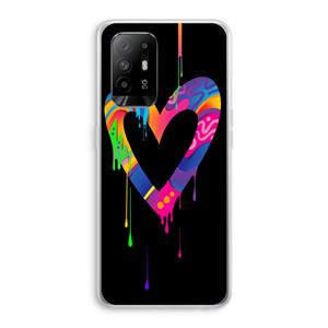 CaseCompany Melts My Heart: Oppo A95 5G Transparant Hoesje