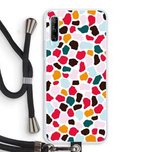 CaseCompany Colored Giraffe: Huawei P Smart Pro Transparant Hoesje met koord