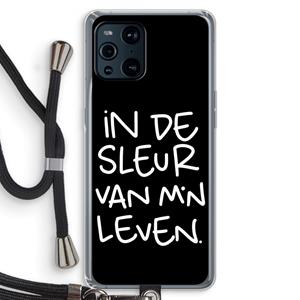 CaseCompany De Sleur: Oppo Find X3 Transparant Hoesje met koord