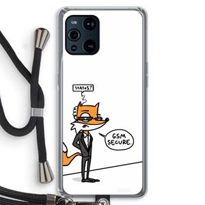 CaseCompany GSM secure: Oppo Find X3 Transparant Hoesje met koord