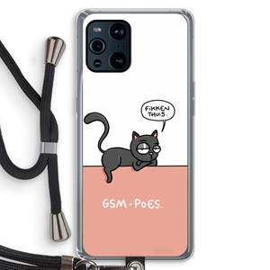 CaseCompany GSM poes: Oppo Find X3 Transparant Hoesje met koord