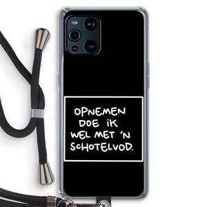 CaseCompany Schotelvod: Oppo Find X3 Transparant Hoesje met koord