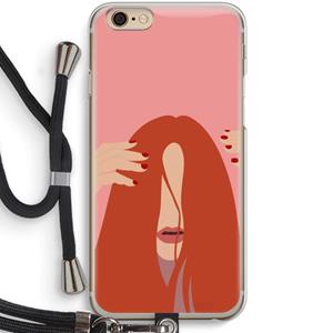 CaseCompany Woke up like this: iPhone 6 / 6S Transparant Hoesje met koord