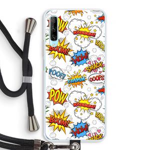 CaseCompany Pow Smack: Huawei P Smart Pro Transparant Hoesje met koord