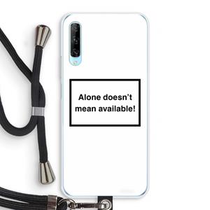 CaseCompany Alone: Huawei P Smart Pro Transparant Hoesje met koord