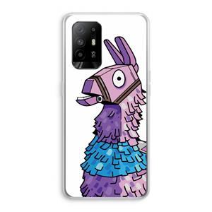 CaseCompany Lama: Oppo A95 5G Transparant Hoesje