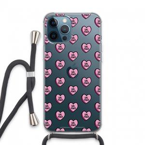 CaseCompany GIRL POWER: iPhone 13 Pro Max Transparant Hoesje met koord