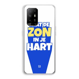 CaseCompany Laat de zon in je hart: Oppo A95 5G Transparant Hoesje