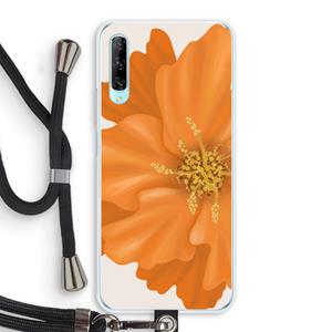 CaseCompany Orange Ellila flower: Huawei P Smart Pro Transparant Hoesje met koord