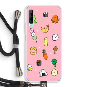 CaseCompany Happy bento friends: Huawei P Smart Pro Transparant Hoesje met koord