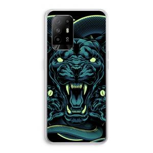 CaseCompany Cougar and Vipers: Oppo A95 5G Transparant Hoesje