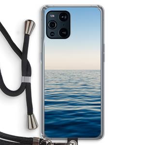 CaseCompany Water horizon: Oppo Find X3 Transparant Hoesje met koord