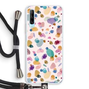 CaseCompany Terrazzo Memphis Pink: Huawei P Smart Pro Transparant Hoesje met koord