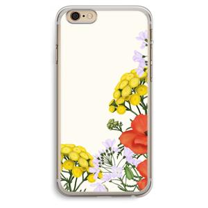 CaseCompany Wilde bloemen: iPhone 6 Plus / 6S Plus Transparant Hoesje