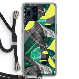 CaseCompany Fantasie jungle: Oppo Find X3 Transparant Hoesje met koord