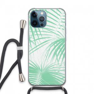 CaseCompany Palmbladeren: iPhone 13 Pro Max Transparant Hoesje met koord